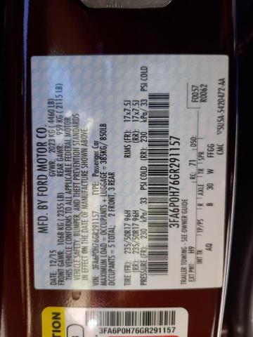 2016 FORD FUSION SE 3FA6P0H76GR291157