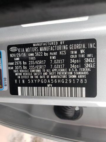 2017 KIA SORENTO LX 5XYPGDA56HG291783