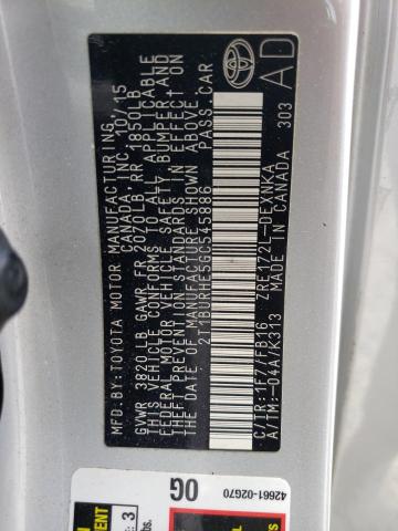 2016 TOYOTA COROLLA L 2T1BURHE5GC545886