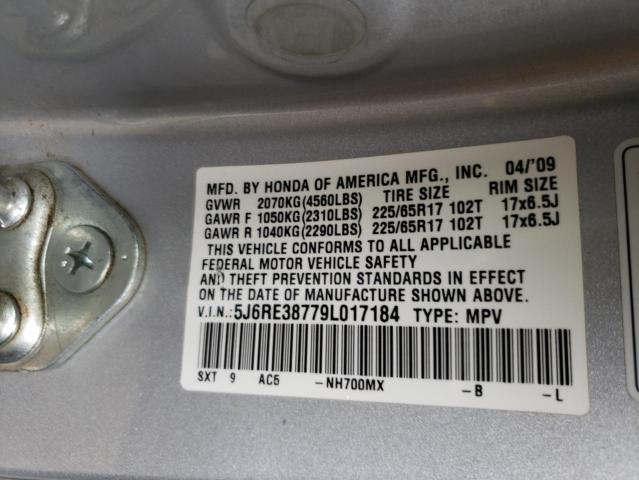 5J6RE38779L017184 Honda Cr-V Exl 2009. Фото: 9