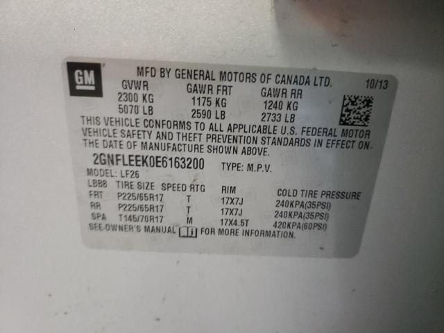 2GNFLEEK0E6163200 Chevrolet Equinox Ls 2014. Фото: 9