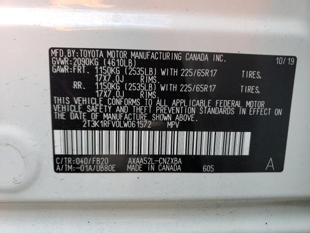 2020 TOYOTA RAV4 LE 2T3K1RFV0LW061572