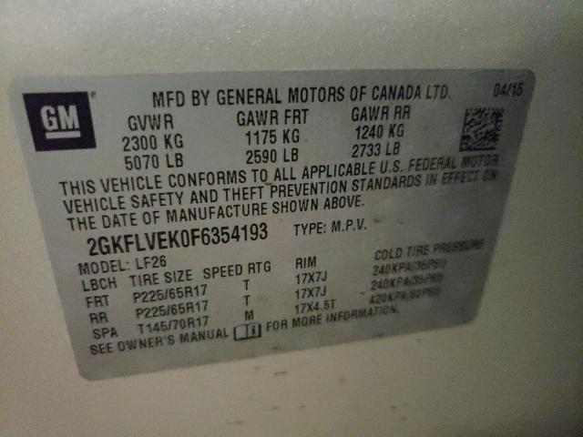 2015 GMC TERRAIN SL 2GKFLVEK0F6354193
