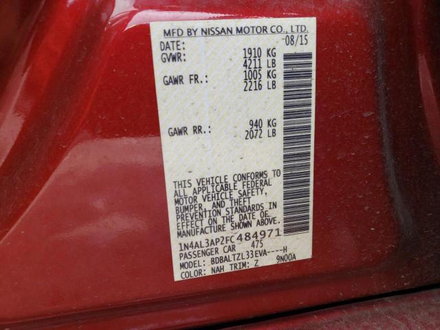 2015 NISSAN ALTIMA 2.5 1N4AL3AP2FC484971