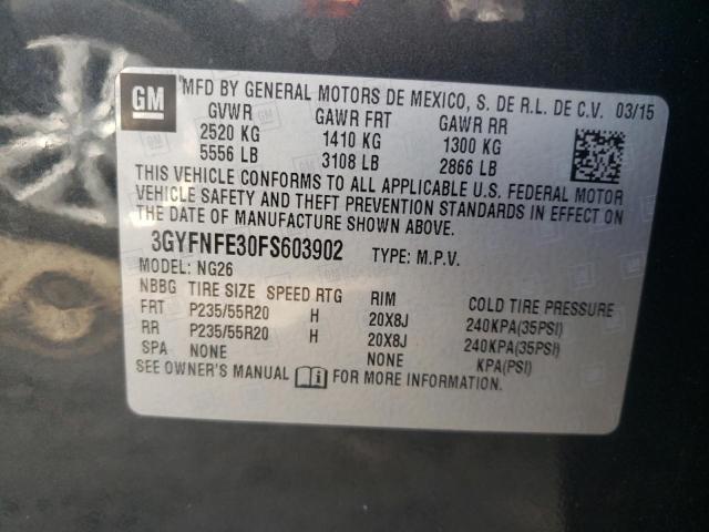 2015 CADILLAC SRX PERFOR 3GYFNFE30FS603902