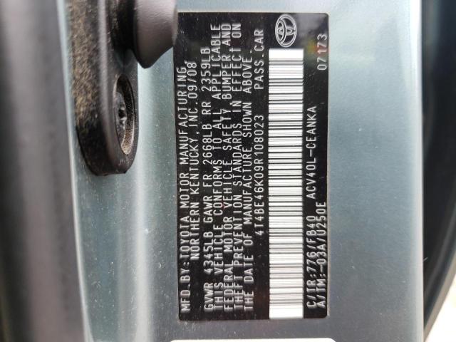 4T4BE46K09R108023 Toyota Camry 2009. Фото: 9