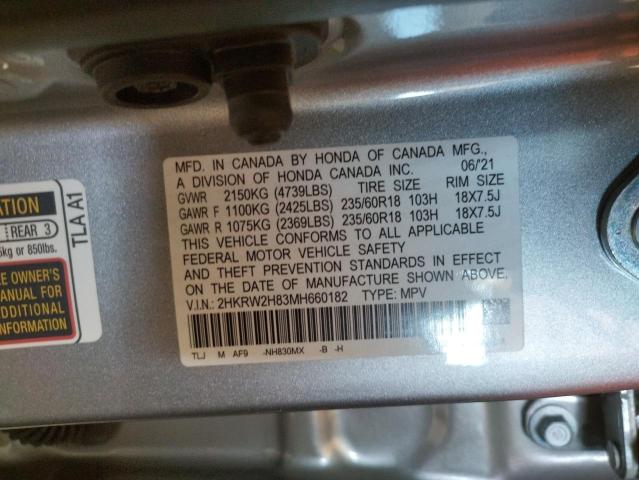2021 HONDA CR-V EXL 2HKRW2H83MH660182