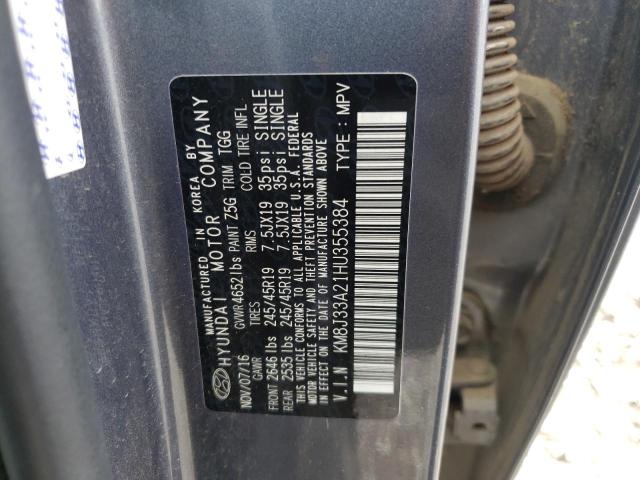 2017 HYUNDAI TUCSON LIM KM8J33A21HU355384
