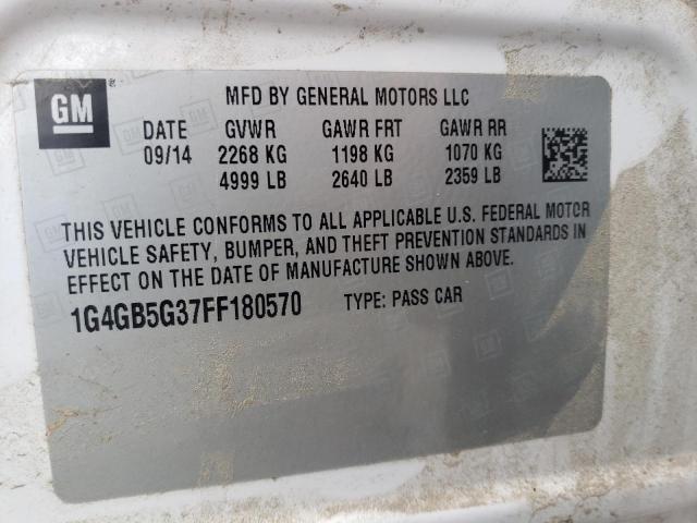 2015 BUICK LACROSSE 1G4GB5G37FF180570