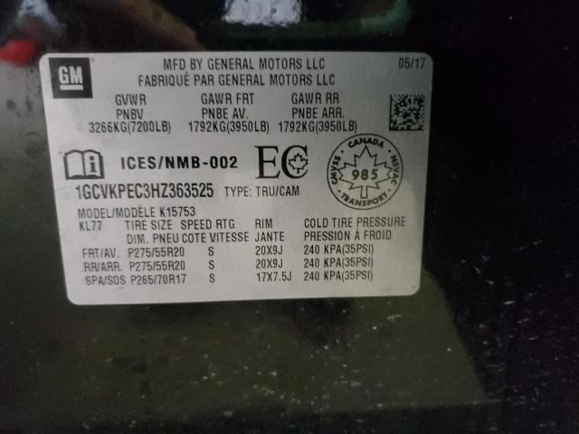 2017 CHEVROLET SILVERADO 1GCVKPEC3HZ363525