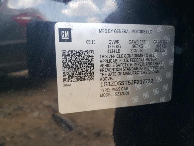 2018 CHEVROLET MALIBU LT 1G1ZD5ST5JF237722