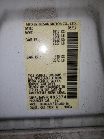 2017 NISSAN ALTIMA 2.5 1N4AL3AP7HC485374