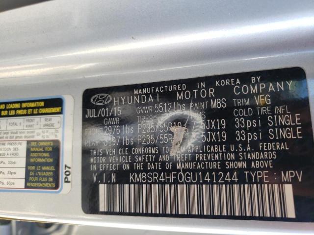 2016 HYUNDAI SANTA FE S KM8SR4HF0GU141244