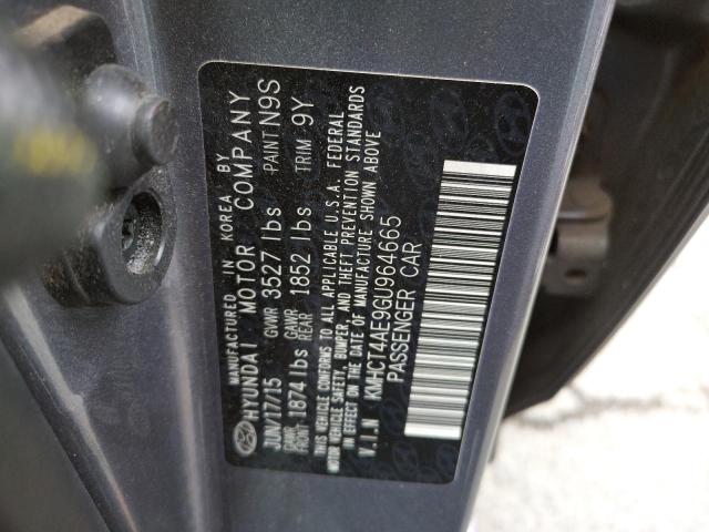 2016 HYUNDAI ACCENT SE KMHCT4AE9GU964665