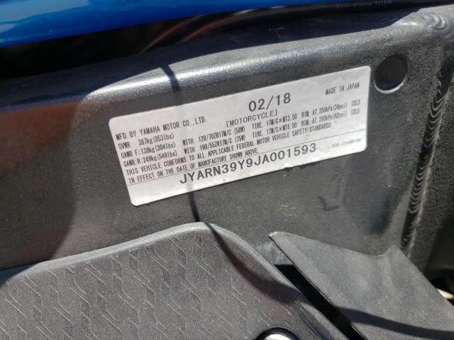 2018 YAMAHA YZFR1 C JYARN39Y9JA001593