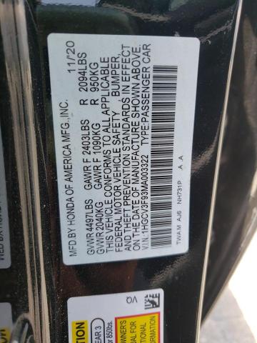 2021 HONDA ACCORD TOU 1HGCV3F93MA003322