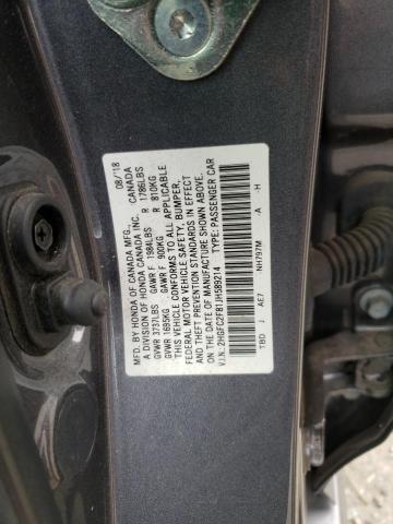 2018 HONDA CIVIC EX 2HGFC2F81JH589214