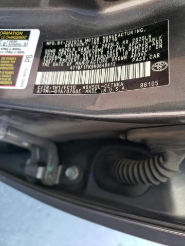 2017 TOYOTA CAMRY LE 4T1BF1FK9HU648412