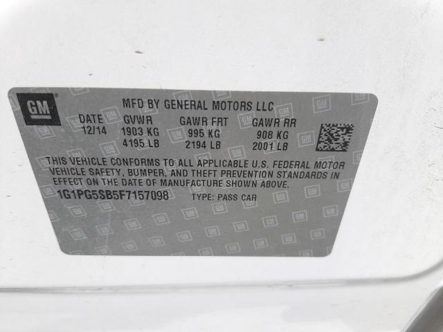 2015 CHEVROLET CRUZE LTZ 1G1PG5SB5F7157098