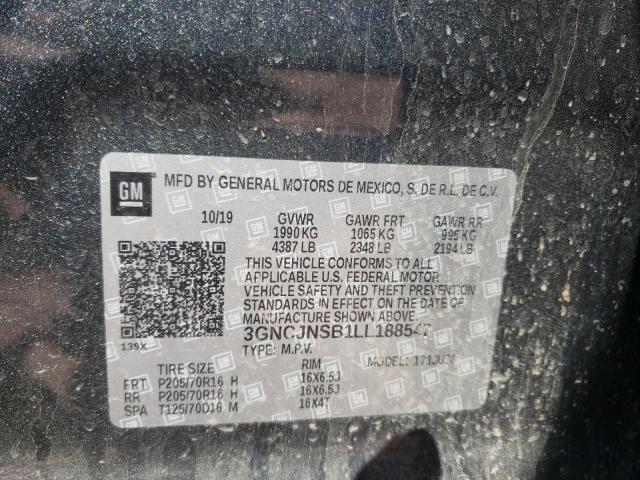 2020 CHEVROLET TRAX LS 3GNCJNSB1LL188547