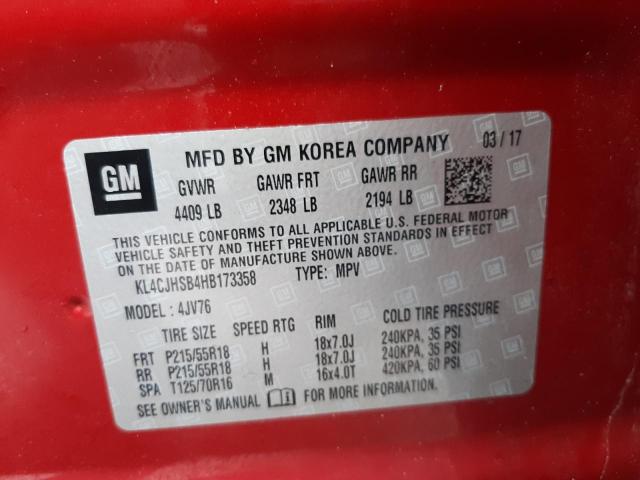 2017 BUICK ENCORE PRE KL4CJHSB4HB173358