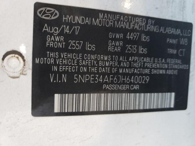 2018 HYUNDAI SONATA SPO 5NPE34AF6JH640029