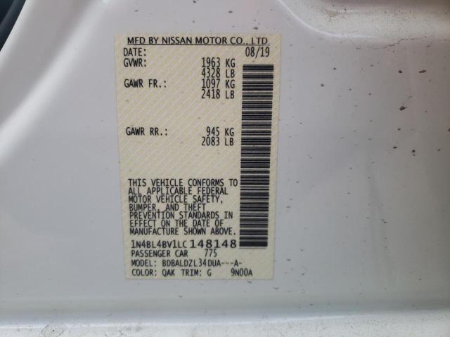 2020 NISSAN ALTIMA S 1N4BL4BV1LC148148