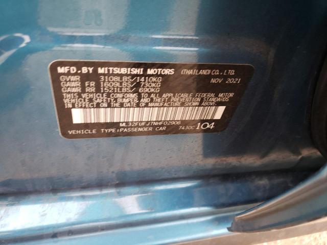2022 MITSUBISHI MIRAGE G4 ML32FUFJ7NHF02906