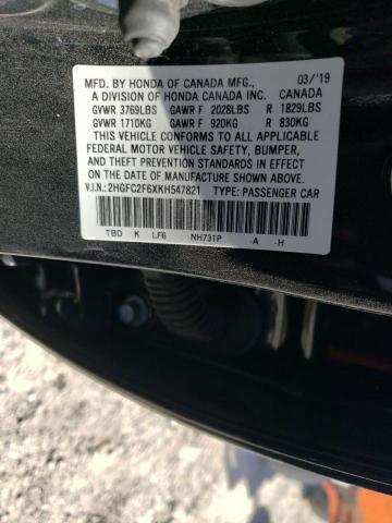 2019 HONDA CIVIC LX 2HGFC2F6XKH547821