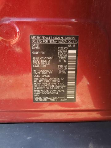 2016 NISSAN ROGUE S KNMAT2MV0GP592854