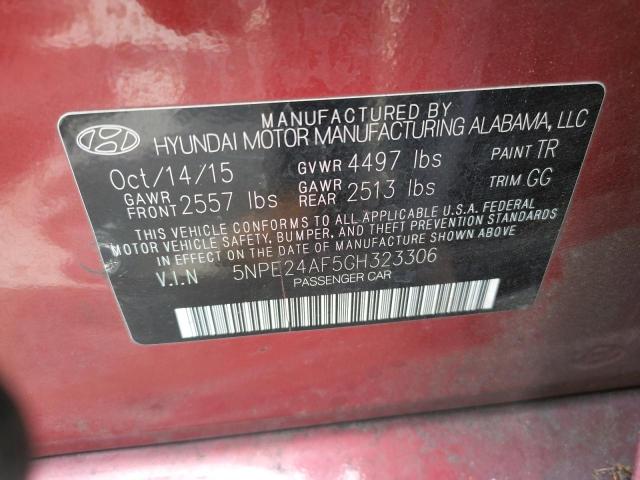 2016 HYUNDAI SONATA SE 5NPE24AF5GH323306