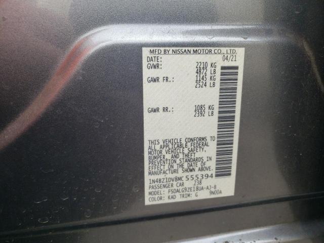 2021 NISSAN LEAF SL PL 1N4BZ1DV8MC555394