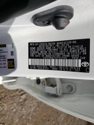 2020 TOYOTA COROLLA LE 5YFEPRAE7LP121246