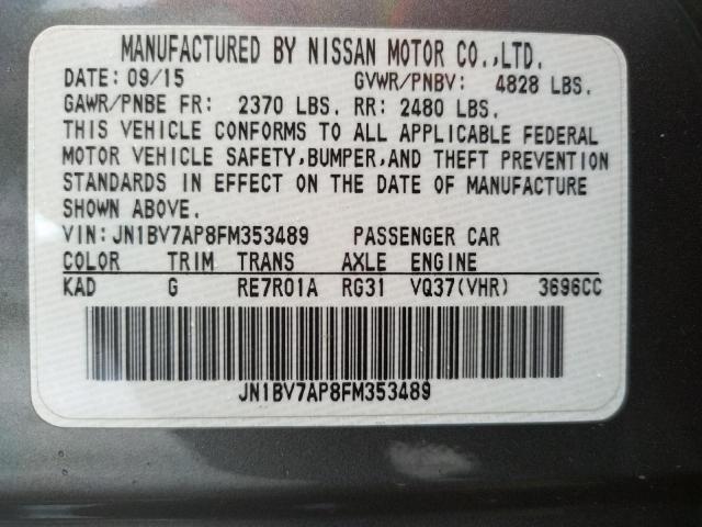 2015 INFINITI Q50 BASE JN1BV7AP8FM353489