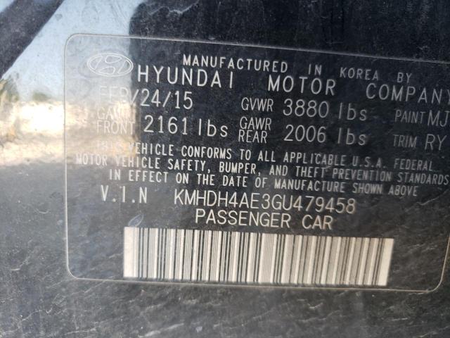 2016 HYUNDAI ELANTRA SE KMHDH4AE3GU479458