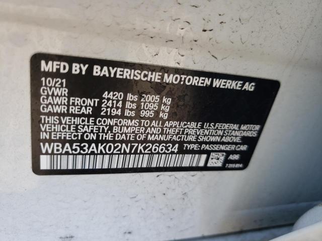 2022 BMW 228I WBA53AK02N7K26634