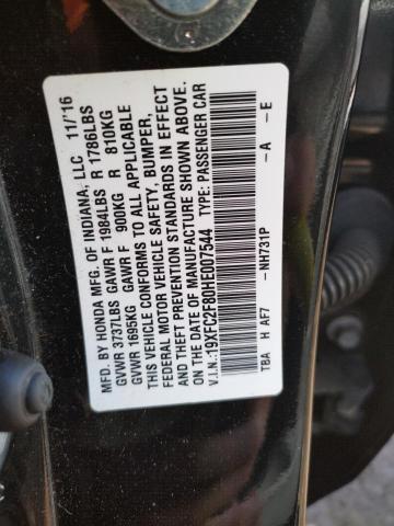 2017 HONDA CIVIC EX 19XFC2F80HE007544