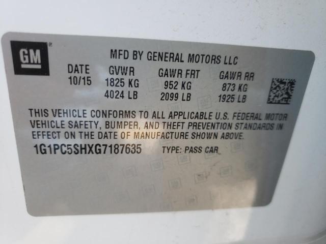 2016 CHEVROLET CRUZE LIMI 1G1PC5SHXG7187635