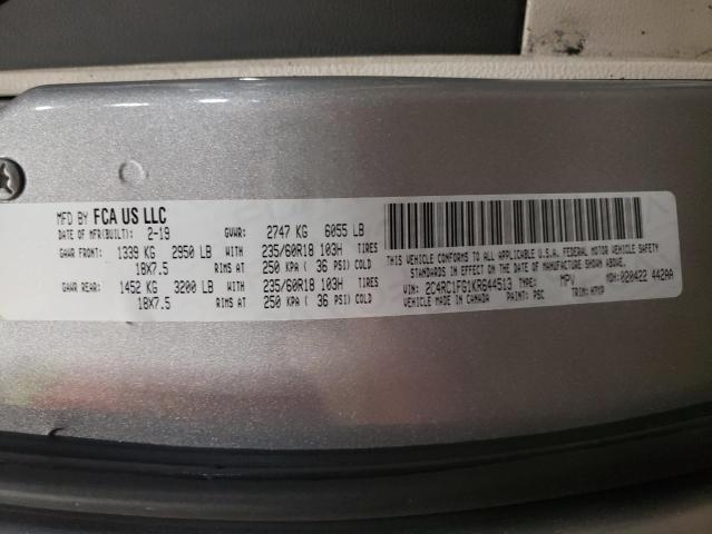 2019 CHRYSLER PACIFICA T 2C4RC1FG1KR644513