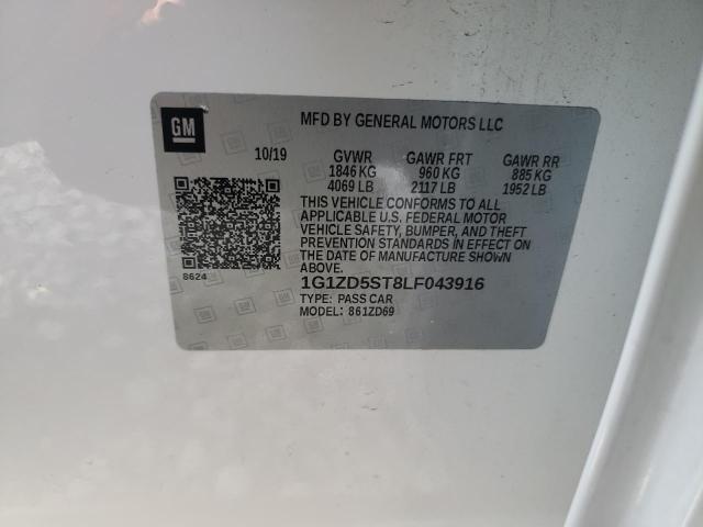 2020 CHEVROLET MALIBU LT 1G1ZD5ST8LF043916