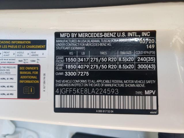 2020 MERCEDES-BENZ GLS 450 4M 4JGFF5KE8LA224593