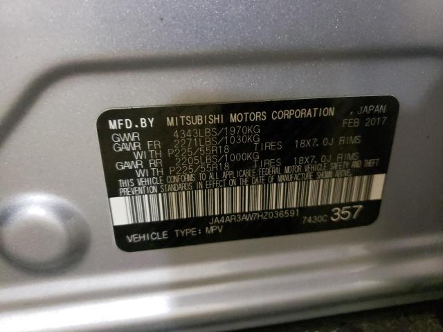 2017 MITSUBISHI OUTLANDER JA4AR3AW7HZ036591