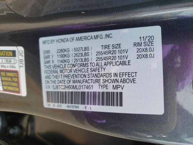 5J8TC2H60ML017461 Acura Rdx A-Spec 2021. Фото: 9