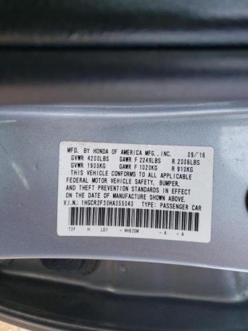 2017 HONDA ACCORD LX 1HGCR2F30HA055040
