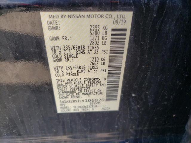 2020 NISSAN MURANO SV 5N1AZ2BS1LN106920