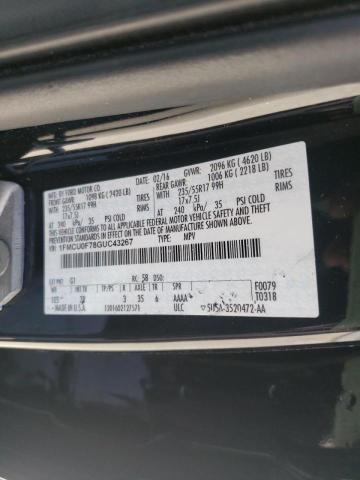 2016 FORD ESCAPE S 1FMCU0F78GUC43267