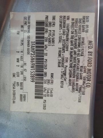 1FAHP35N69W152899 Ford Focus Se 2009. Фото: 9