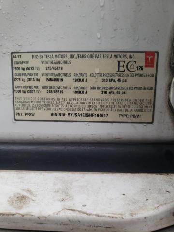 2017 TESLA MODEL S 5YJSA1E26HF194617