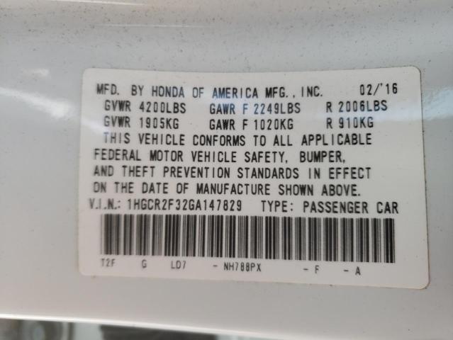 2016 HONDA ACCORD LX 1HGCR2F32GA147829