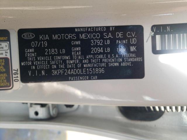 2020 KIA FORTE FE 3KPF24AD0LE151896